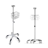Rolling Trolley Cart Vertical Stand for Patient Monitor